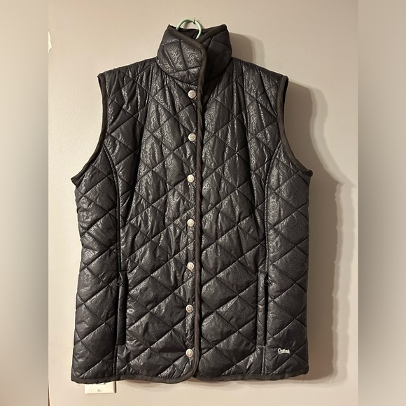 OUTBACK TRADING CO Womens Size XL GRAND PRIX quilted Black Vest - Picture 7 of 16